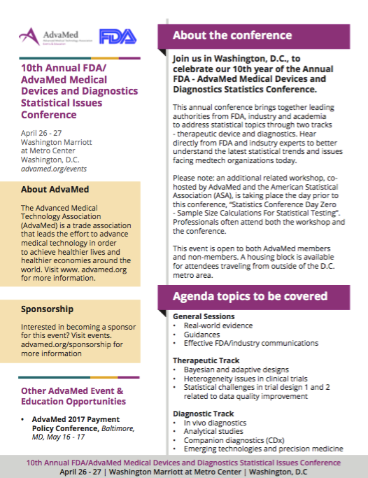 Issue Conference Thank You - Statistical Issues Conference - AdvaMed Events and Education